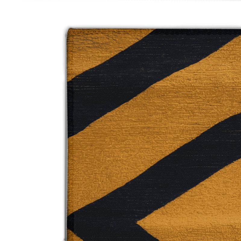 Tapis intérieur / extérieur noir à carreaux, Rectangulaire 2 pi x 3 pi
