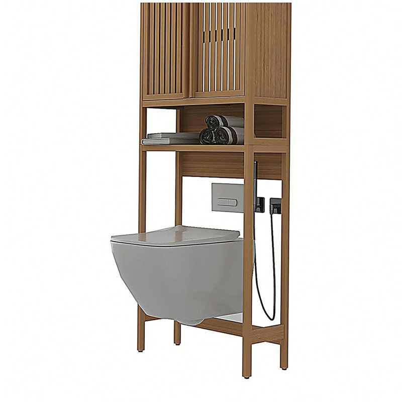 Toilet storage rack, independent bathroom, laundry room, space saving, natural color