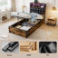 Upholstered Ottoman Storage Bed-1334129550
