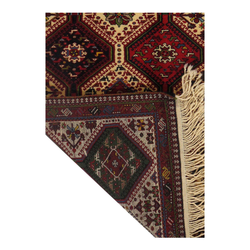 Lilyrae Wool Oriental Area Rug in Red