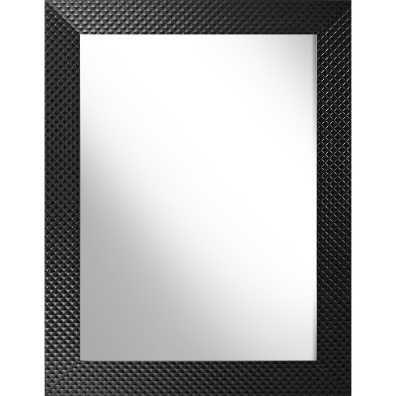 Julia Plastic Flat Leaning Mirror, 83 cm H x 63 cm W, Black