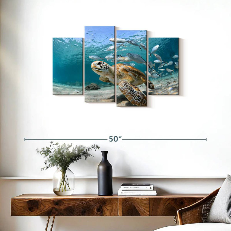Brampt Fish School And Turtle, 22" H x 36" W