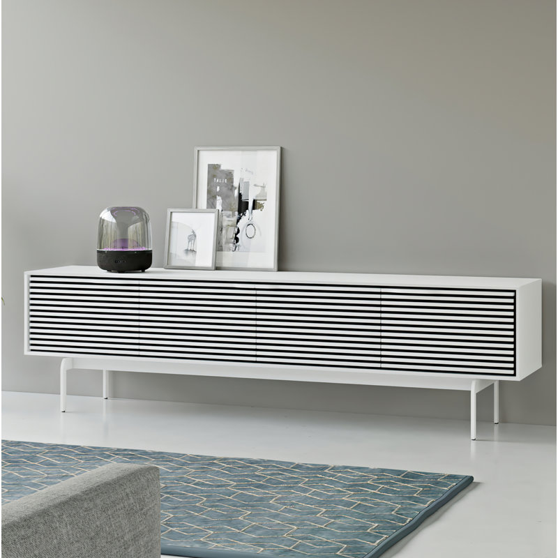 Align Media Console, 23”H x 81”L x 18”W, Satin White