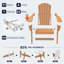 Chaise Adirondack pliante, texture bois, porte-gobelet, PEHD toutes saisons pour piscine / pelouse, teck-742881351
