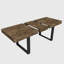Table de salle à manger extensible en bois: style campagne moderne, pouvant accueillir 6 à 10 personnes, polyvalente pour la cuisine, la salle à manger ou la salle de conférence-1793824456