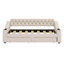Lit de jour simple rembourré avec accoudoirs de rangement et port USB intégré-522612188