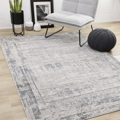 Kimyetta Distressed Grey Indoor Area Rug