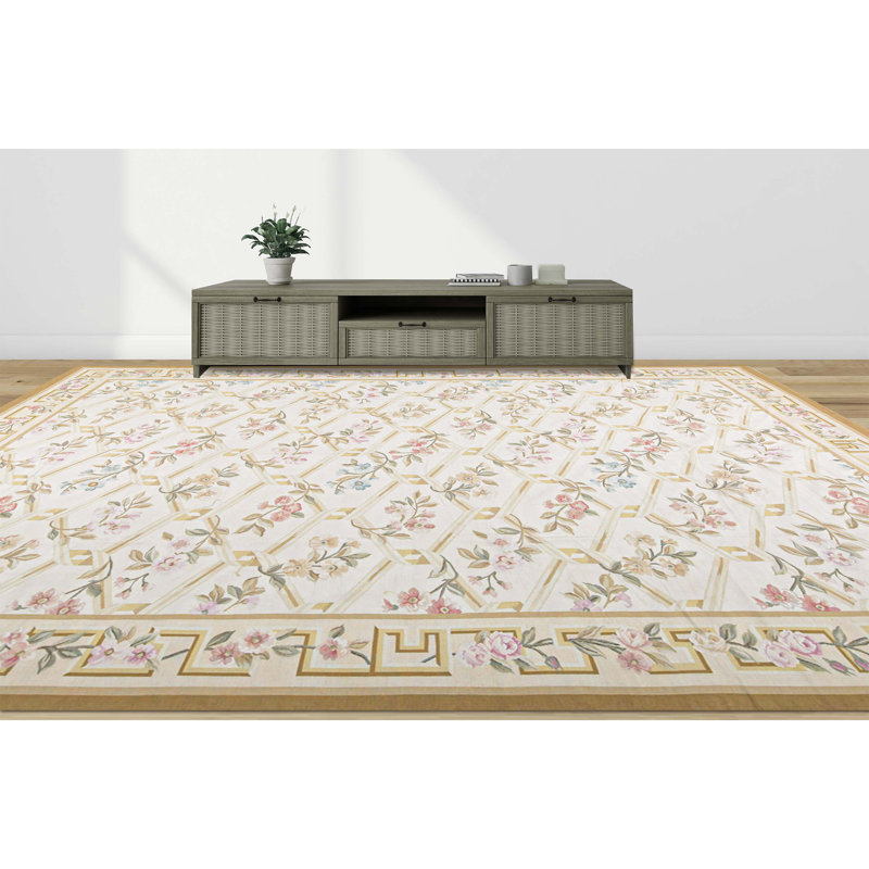 Wool Floral Area Rug