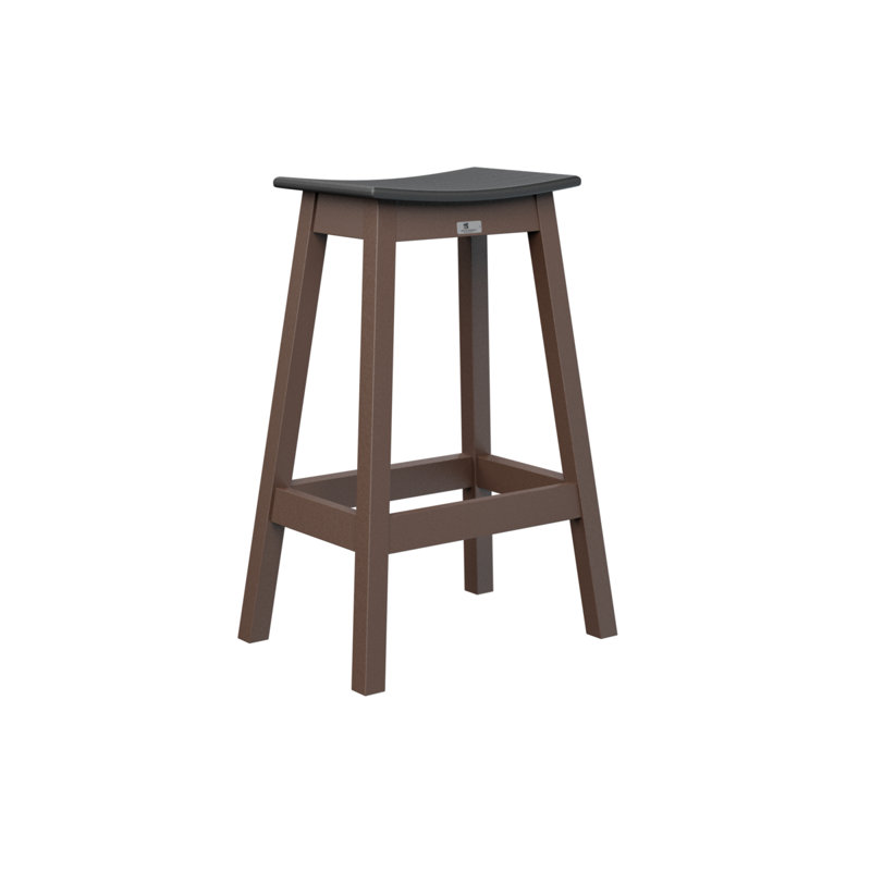 Outdoor Bar Stool, Chocolate Brown, Black