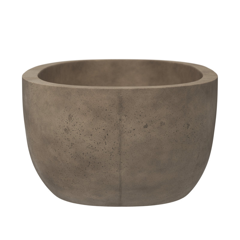 Avalon NativeStone Freestanding Soaking Cement Bathtub, 22" H x 36" W x 66" L, Earth