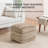 Maryann 16" Brown Upholstered Pouf Ottoman-117301715