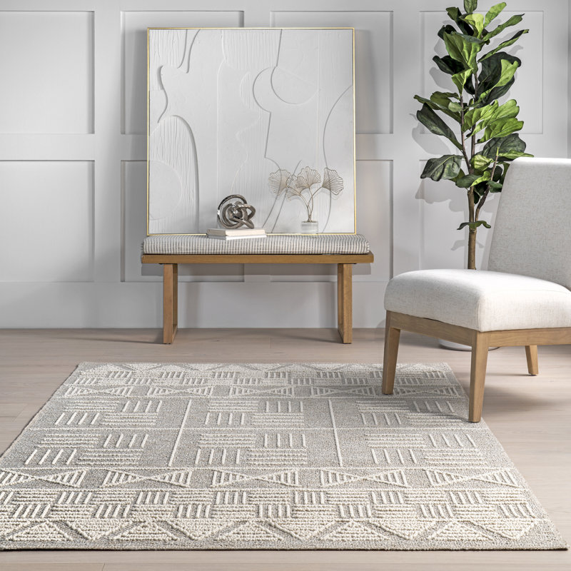 Demetra Casual Geometric Area Rug, Rectangle 5' 3" X 7' 6"