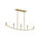 Jheni Five-Light Brushed Gold Linear Chandelier-127380266