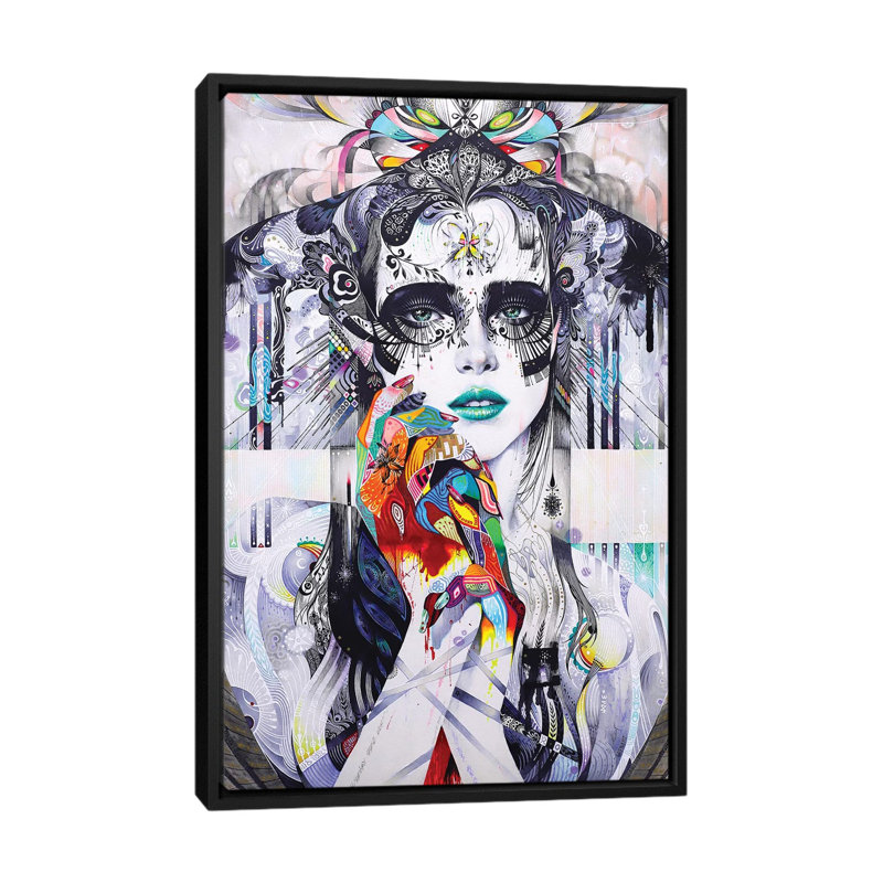 «Anticipation», reproduction sur toile, H 26 po x l 18 po x P 1,5 po, Toile avec cadre noir, Pas de tapis