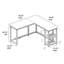 Bureau en coin Peytin avec tablettes-69121974