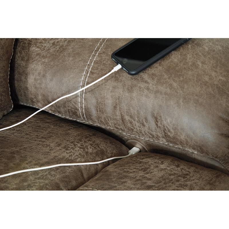 Avillion 127'' Faux Leather Power Reclining Sofa