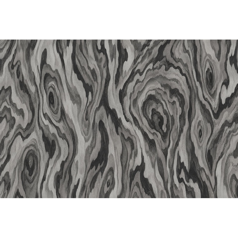 Papier peint imitation bois foncé, gris, fresque murale., 140"x108", Peel and Stick