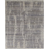 Alford Wool Abstract Area Rug in Gray