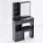 29.2" Small Space Left Drawer Desktop Vanity Table + Cushioned Stool, Extra Large Right Sliding Mirror, Multi Layer High Capacity Storage, Practical Fashionable Dresser, Suitable For Small Space-394764251