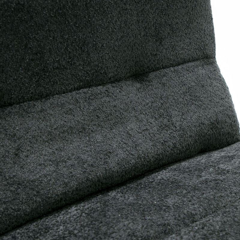 123'' Upholstered Power Reclining Sofa, Dark Gray 100% Polyester