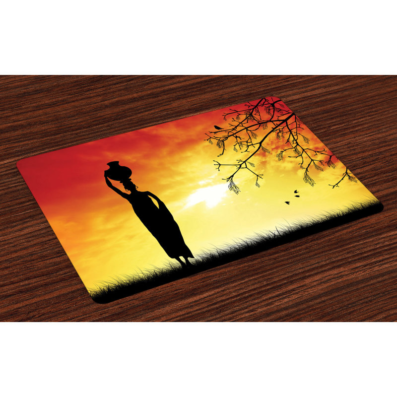 Mccown African Lady in Sunset Safari Placemat