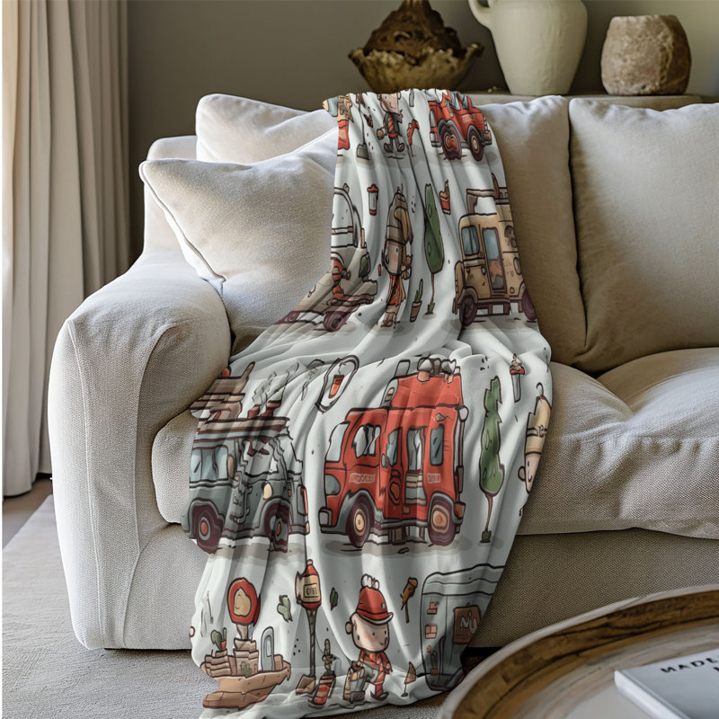 Micro autos - 1 Piece Premium Blanket, Queen