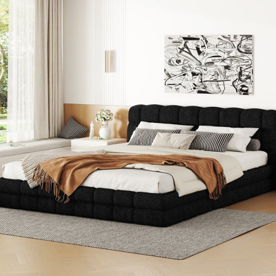 Black Upholstered Queen Bed - Construction For Mattress Protection Size Platform In Bedroom