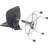 Backed Adjustable Height Ergonomic Industrial Stool with Footring Pedestal Base