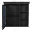 Armoire à pharmacie de salle de bain avec miroir 30 po x 28 po, armoire à miroir murale avec rangement, armoire de rangement noire au-dessus de la toilette pour salle de bain