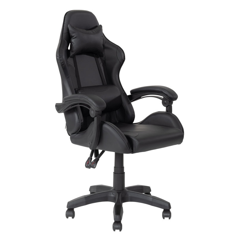 Chaise de jeu PC et course, Noir