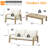 Outdoor Conversation Furniture Set with Wood Pattern