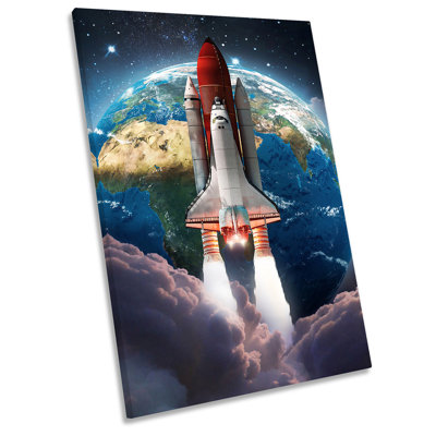 Space Shuttle Planet Earth - Wrapped Canvas Print
