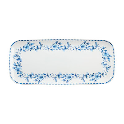 2-Piece Blue & White 15" Tray