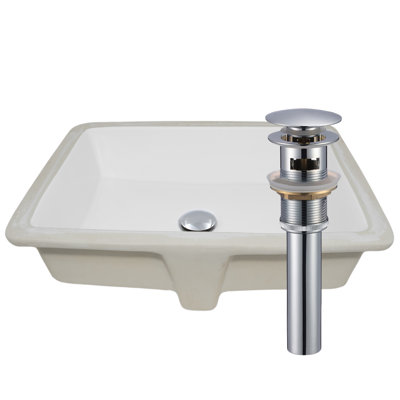 Novatto 20.5'' Porcelain Rectangular Bathroom Sink with Overflow