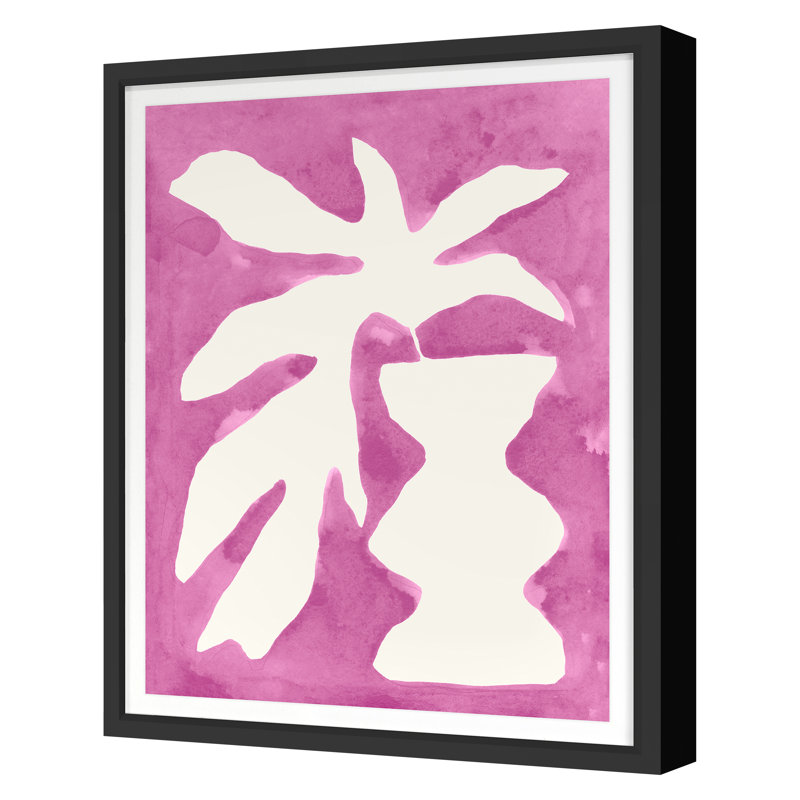 Wavy Urn Print by Kate Roebuck, Black Framed, 30" H x 24" W