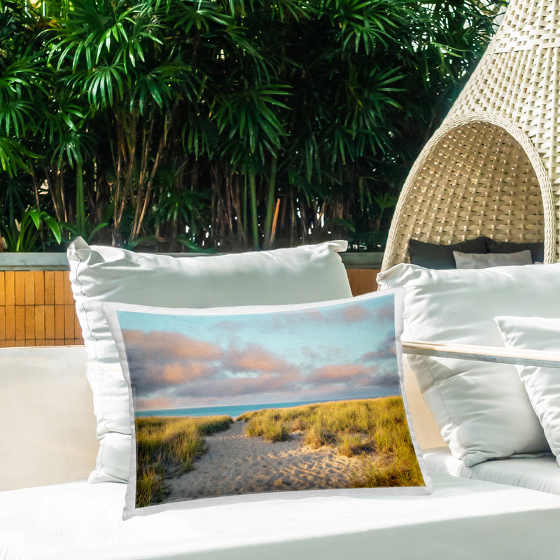 Coussin d'extérieur imprimé plage par Steoke