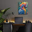 Art mural en verre épique «Parrot In Multicolor» par Momart, 12 po x 16 po-103930752