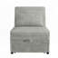 Chaise convertible en velours côtelé sans accoudoirs avec coussin-237070323