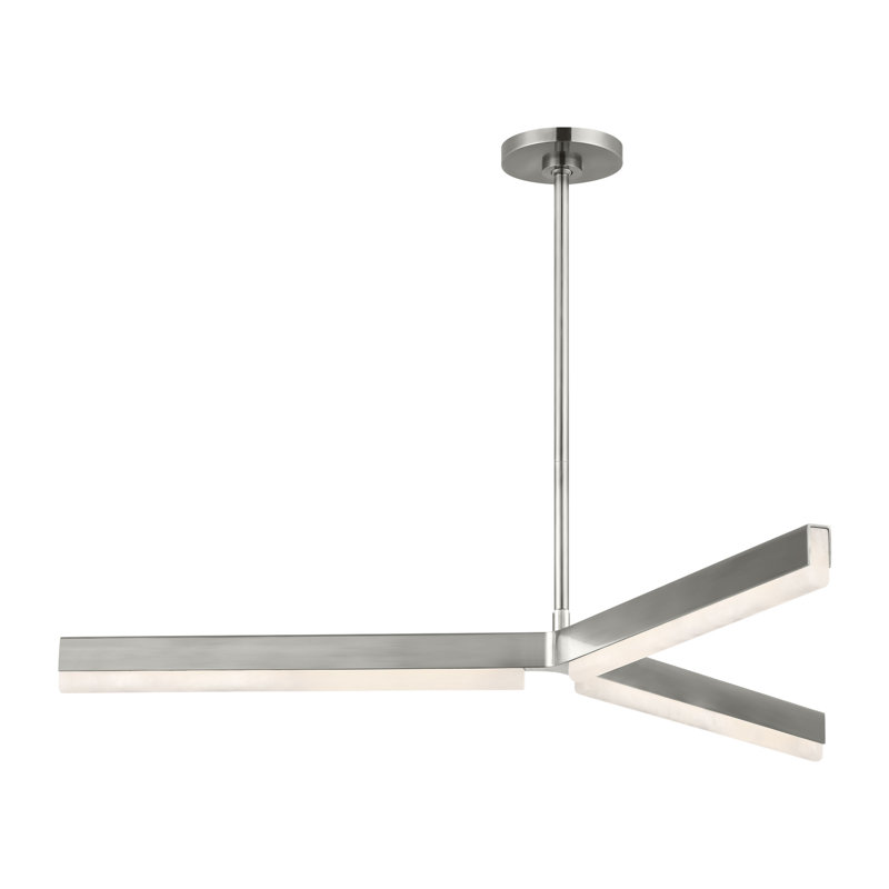 Linea LED Chandelier, Antique Nickel