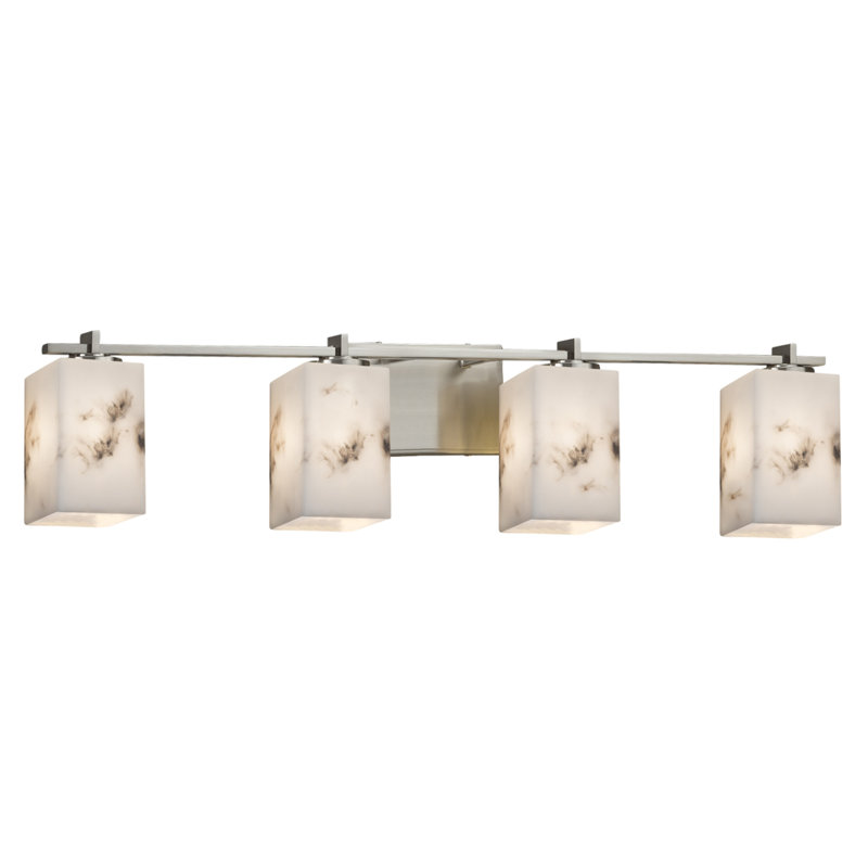 Éclairage pour meuble-lavabo 4 lumières 36w Donatelli, Nickel brossé