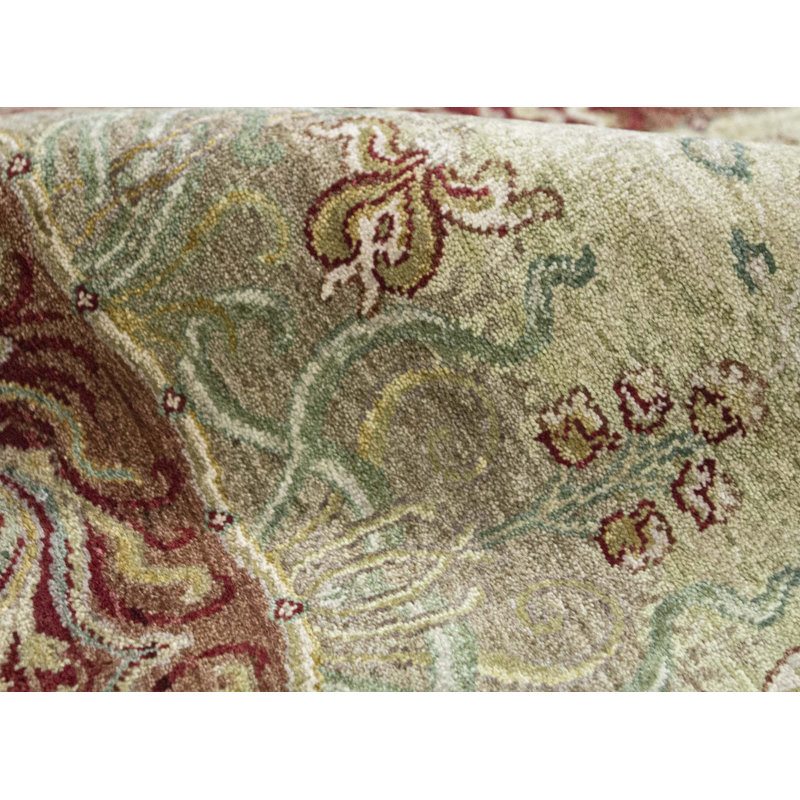 Hand-Knotted Wool GOLD / RED Area Rug