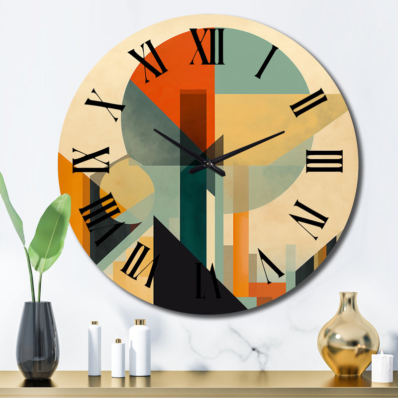 Horloge murale pleine lune symphonique Mid-Century II, Grand