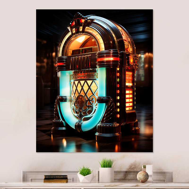 Cubist Jukebox Harmony 2 - Jukeboxes, art mural en métal, H 32 po x l 16 po x P 1 po