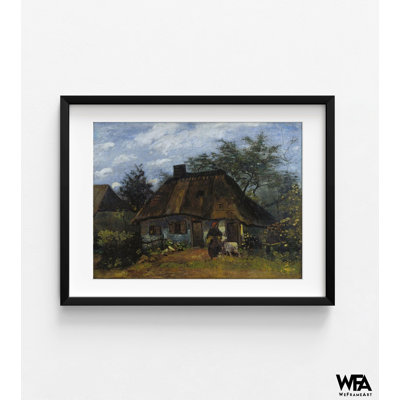 «Farmhouse In Nuenen» par Vincent Van Gogh, ancienne ferme, reproduction de peinture à l'huile, impression de paysage champêtre, ferme de Van Gogh, reproduction d'art mural rustique