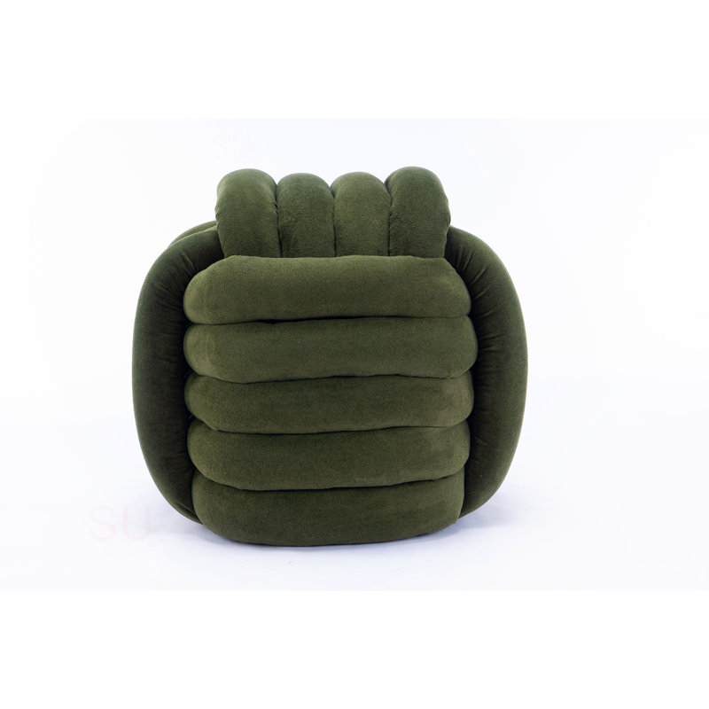 060-Chenille Fabric Modern Knot Design Ottoman Makeup Stool Footstool, Comfortable And Stylish Seat For Living Room, Bedroom