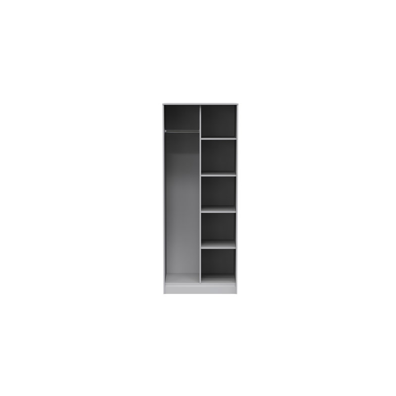 Baturhan Manufactured Wood Wardrobe, Shadow Matt/Grey