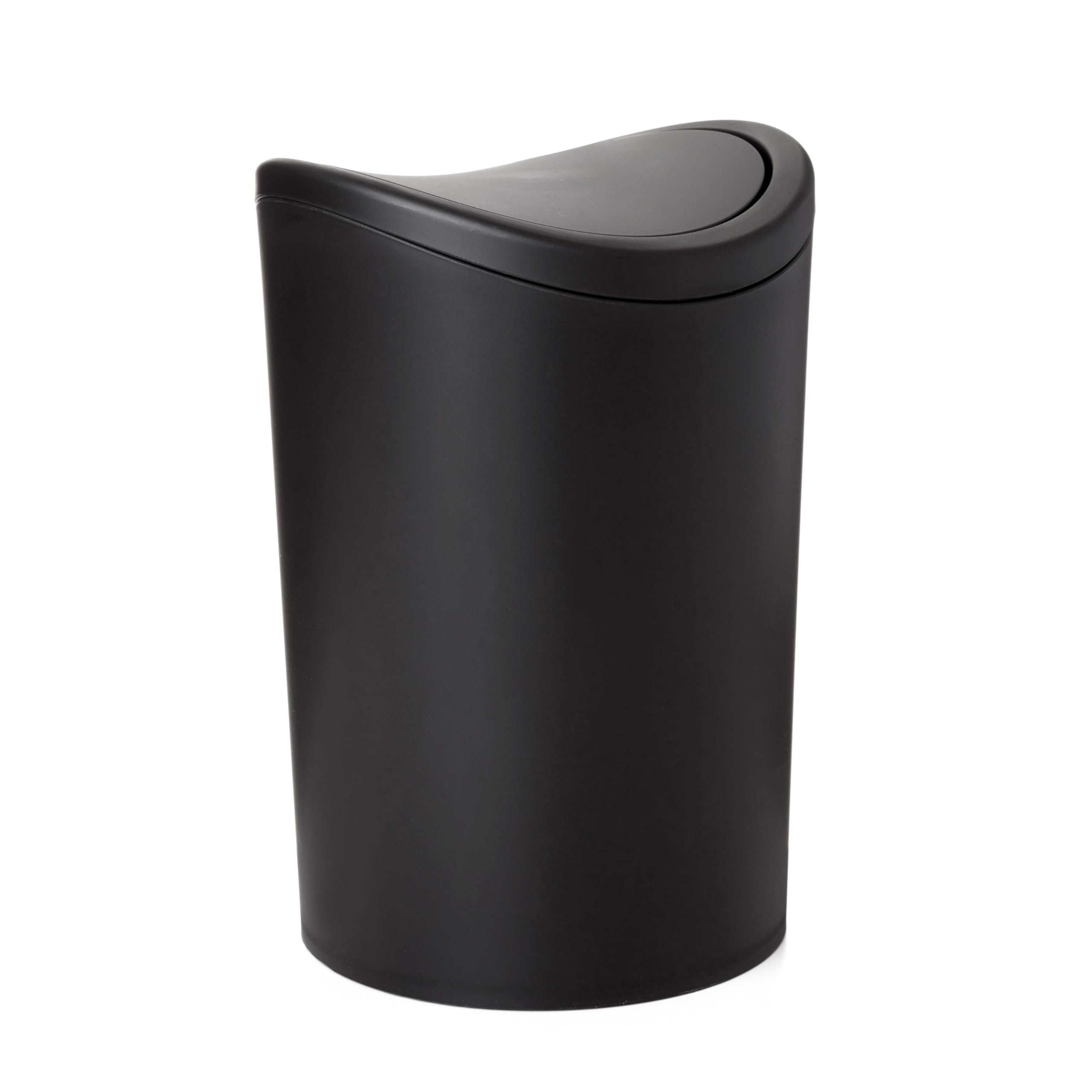 ELEMENTARY ENTERPRISE LLC Small Bathroom Trash Can With Lid, Modern