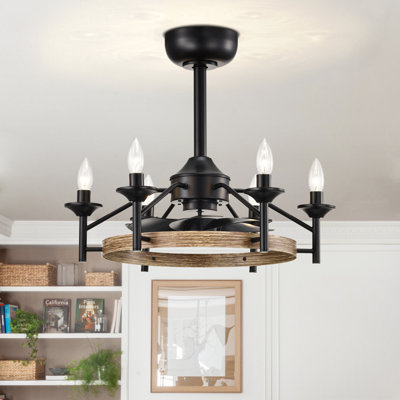 Hodaya 27" W Remote Control Ceiling Fan