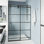Elan 52-56" W x 74" H Sliding Frameless Shower Door with 3/8" Clear Glass