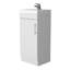 Meuble-lavabo blanc avec lavabo et rangement - 1 porte peu encombrante pour un rangement spacieux, installation facile